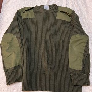 Valor Collection DSCP Military Sweater Green 100% Wool Size 44